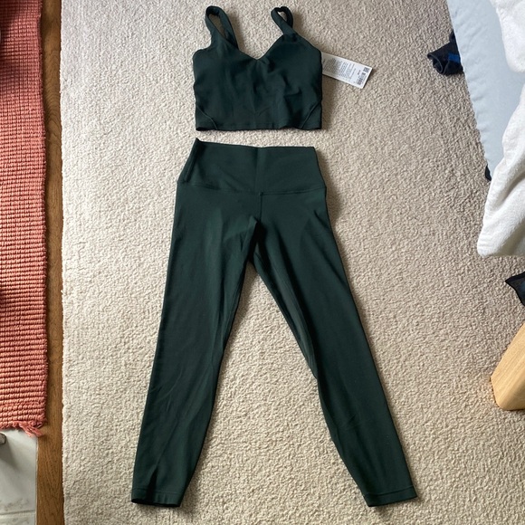 lululemon athletica Pants - Lululemon align rainforest green set